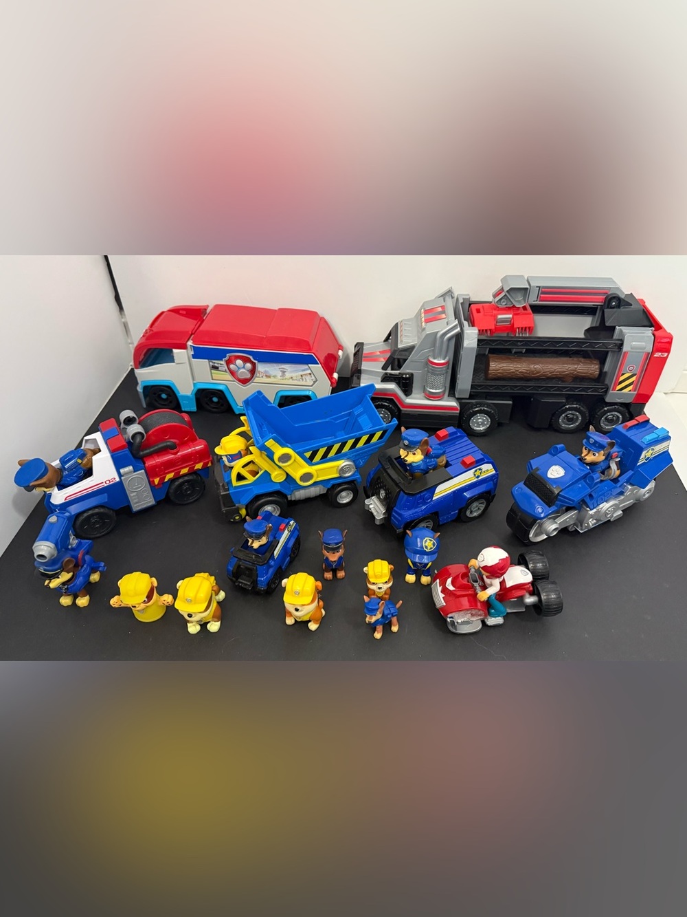 PAW Patrol Big Truck Pups Toy Vehicle & Figure Lot Al Truck Patroller Chase